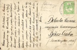 ~1909 Ókígyós, Szabadkígyós; családi csoportkép, photo (EK)