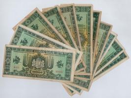 1945. 100.000P (11x) + 1946. 100.000MP (13x) közte 2db sorszámkövetők T:II,III,III-