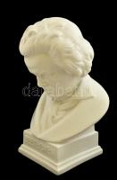Herendi fehér mázas Beethoven mellszobor, jelzett, hibátlan, m: 20 cm. / Herendi porcelain bust of B...