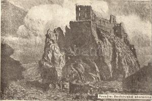 Beckó, Beckov; várromok / castle ruins / Beckovská sborenina (EK)