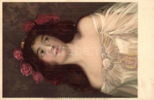 7 db RÉGI motívumlap, gyümölcsök, hölgyek, állat, vegyes minőség / 7 pre-1945 motive postcards, frut...