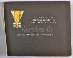 1958 Budapest, a 62. Országos Mezőgazdasági kiállítás és vásár, fotóalbum 50 db vintage fényképpel, ...