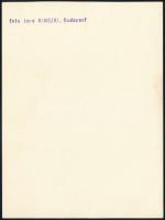 cca 1933 Kinszki Imre (1901-1945) pecséttel jelzett, vintage fotóművészeti alkotása, 13x17,5 cm