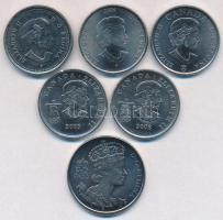 Kanada 2002. 50c + 2005. 25c "Saskatchewan" + 2006. 25c "Mellrák" + 2008. 25c &q...