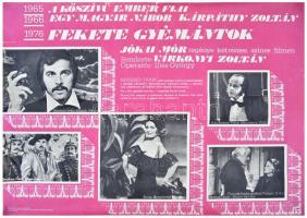 1977 Fekete Gyémántok, Jókai Mór regénye kétrészes filmen, plakát, széleinél szakadások, 46,5x66 cm