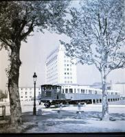 cca 1965 Metrókocsik a GANZ gyár udvarán, 5 db vintage negatív Kotnyek Antal (1921-1990) fotóriporte...