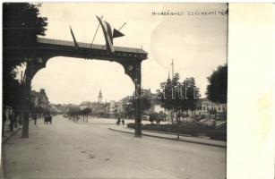 1940 Marosvásárhely, Targu Mures; Széchenyi tér és Székely kapu / square, gate, photo, "vissza" So. Stpl