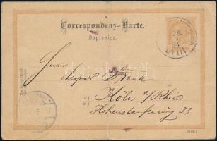 1894 Díjjegyes levelezőlap LLOYD LVIII bélyegzéssel / PS-card with LLOYD cancellation to Köln
