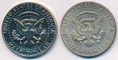 Amerikai Egyesült Államok 1966-1967. 1/2$ Ag "Kennedy" (2x) T:2
USA 1966-1967. 1/2 Dollar...