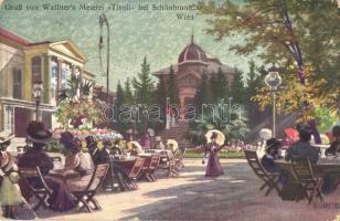 Vienna, Wien; Wallners Meierei Tivoli bei Schönbrunn / restaurant garden, B.K.W.I. s: R. Ulreich (EB)