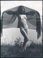 cca 1970 Fekete démon tánca, mozgásművészeti fotósorozat, 5 db vintage fotó, 21x16 cm