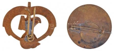 ~1970-1980. "Baromfiipar Törzsgárda 5 év" zománcozott fém jelvény (20mm) + "Úttörő Tű...