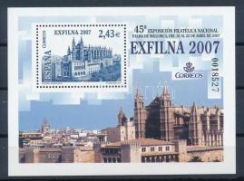 Nemzetközi bélyegkiállítás; EXFILNA blokk, International stamp exhibition; EXFILNA block