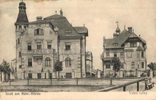 Ostrava, Mährisch Ostrau; Villen Löwy / villas (Rb)