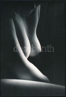 cca 1980 Juhos Nándor feliratozott, vintage fotóművészeti alkotása, 24x16 cm