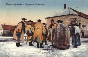 Magyar népviselet, Lusztig üzlete télen / Ungarische Volkstracht / Hungarian folklore, shop, winter (Rb)