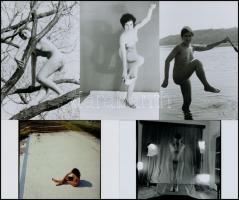 cca 1978 Fincsi képek egy régi dobozból, 13 db szolidan erotikus fénykép, korabeli negatívokról mai ...