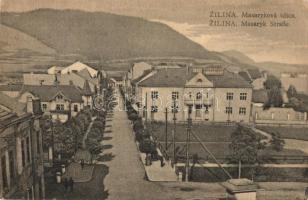 Zsolna, Zilina; Masaryk utca / ulica / Strasse / street (EK)