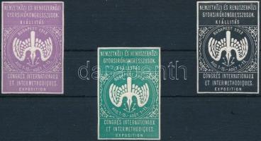 1913 Nemzetközi és rendszerközi gyorsíró kongresszusok, Kiállítás 3 db klf színű levélzáró