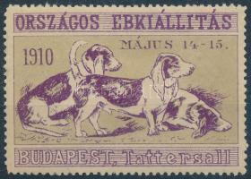 1910 Országos Ebkiállítás Budapest levélzáró R!