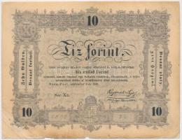 1848. 10Ft Kossuth bankó T:III,III-  Adamo G111