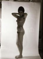 cca 1970 Szolidan erotikus műtermi felvételek, 33 db vintage negatív, 24x36 mm