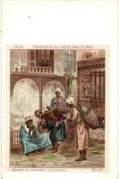 Cairo, Kairo, Le Caire; Vendeuers deau Fraiche dans les rues / fresh water vendors on the street, Queissner & Co. litho s: Albrecht (EK)