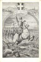 Heil und Sieg dem Vaterland! / WWI K.u.K. military art postcard. B.L.W.I. 500-10. s: Kränzle