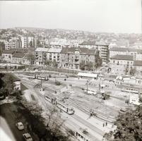 cca 1970 Budapest, Moszkva tér, 2 db szabadon felhasználható, vintage negatív, 6x6 cm