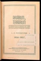 1956-1959 az Akvárium és terrárium folyóirat 1-4. évfolyam számai, egybekötve, félvászon kötésben