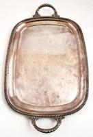 Berndorf alpakka füles tálca, jelzett, 42x68 cm