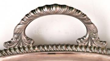 Berndorf alpakka füles tálca, jelzett, 42x68 cm