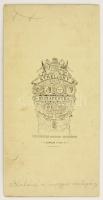cca 1890 Blaha Lujza (1850-1926) színésznő Strelisky műtermében készült keményhátú fotója 11x22 cm
