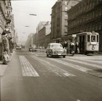 cca 1942 Budapest, 45. sz. villamos, szabadon felhasználható vintage negatív, 6x6 cm