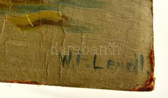 Leidl jelzéssel: Virágcsendélet, olaj, farost, 35×24 cm