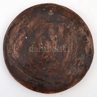 Címeres festett gipsz plakett, "Moneta Vladislai D. E. Regie Ungarie" körirattal, szélén k...