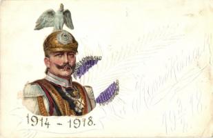 1914-1918 II. Vilmos császár / Wilhelm II, decorated litho (EK)