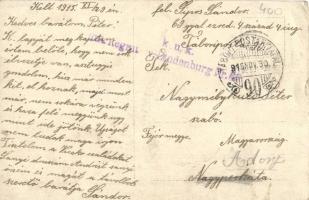 1915 Katonák ágyúkkal. 69. gyalogezred 4. század pecsétjéével / WWI K.u.k. military, soldiers with c...