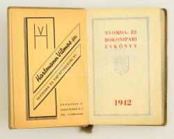 1942 Nyomda- és rokonipari évkönyv, vászonkötésben, jó állapotban