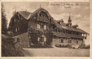 Hochalm, Baron Mayr v. Meinhofsches Jagdschloss / hunting castle. Karl Krall (kis szakadás / small tear)