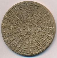 Izrael ~1989. "Jeruzsálem" peremen jelzett, számozott Br emlékérem, eredeti műanyag tokban...