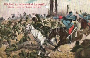 Ütközet az oroszokkal Lucknál / WWI K.u.k. military art postcard, Battle of Luck against the Russians, L&P 2069. (b)