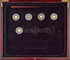 2011-2013. "A világ legkisebb arany érméi" sorozat 5 darabos gyűjteménye díszdobozban, 4 t...