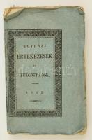 Egyházi értekezések és tudósítások. 4. köt. Veszprém, 1822, özv. Szammer Klára. Kicsit sérült papírkötésben.