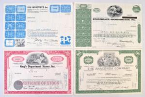 Amerikai Egyesült Államok 1964-1976. 10db-os vegyes részvény tétel, benne "American Brands, Inc...