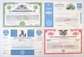 Amerikai Egyesült Államok 1961-1975. 10db-os vegyes részvény tétel, benne "American Brands, Inc...