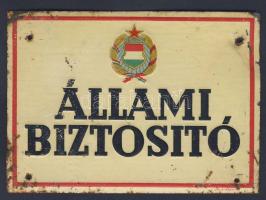 Állami Biztosító fémtábla 15x11cm
