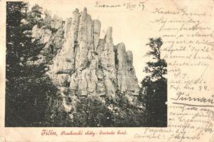 1899 Jicín, Prachovské skály, Ervínuo hrad / rocks