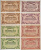 1946. 10db-os vegyes adópengő bankjegy tétel, közte amelyekNEK T:III,III-
