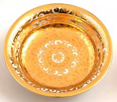 Khala (Koszorúsné által később megfestett) porcelán mokkás hiányos készlet ( 1db), süteményes készle...